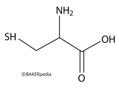 Chemical structure of L-Cysteine.