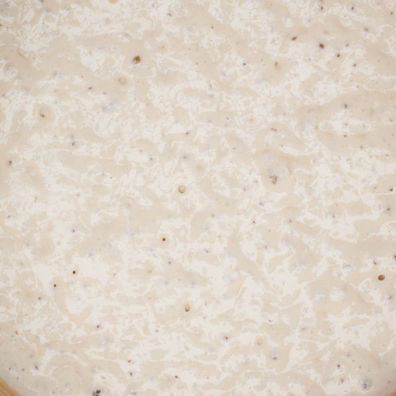 Levain is a type of preferment which matures slowly prior to its addition to bread dough.