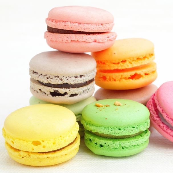 macaron A macaron is a small, delicate, meringue-based French cookie.