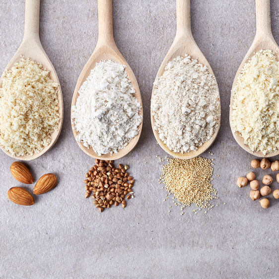 Gluten-free flours or blends Gluten-free flours or blends are dry mixes that can replace or substitute gluten in bakery products.