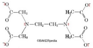 Chemical structure of EDTA.