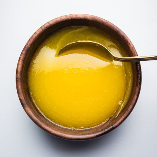 Clarified Butter_Baking Ingredients Clarified butter, or ghee, is anhydrous milkfat that has been separated from the nonfat milk solids and water.