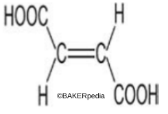 Chemical structure of Fumaric Acid.