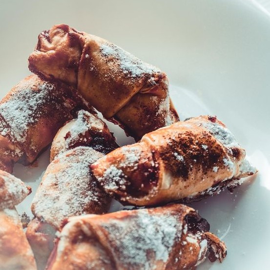 Powdered sugar is a super fine free-flowing white sugar.