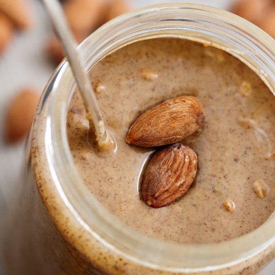 almond butter-nuts-spreads Almond butter can be made from a variety of types of almonds.