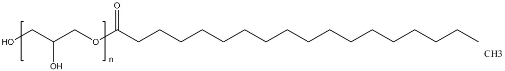 Figure 1: Structure of polyglycerol monoester